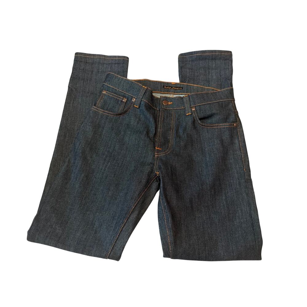 Nudie Jeans Grim Tim Dry Deadstock 3 Men’s Slim Straight Jeans 31x34 Raw Denim